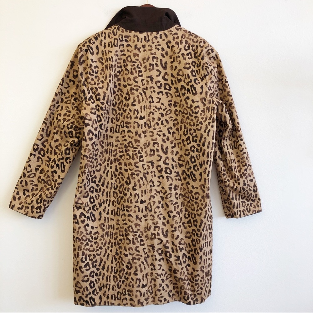 Jones New York Leopard Print Trench Coat in Tan and Brown - Picture 14 of 16